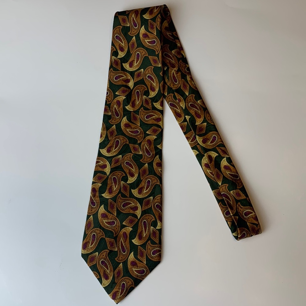 Burberry Mens Silk Tie Paisley